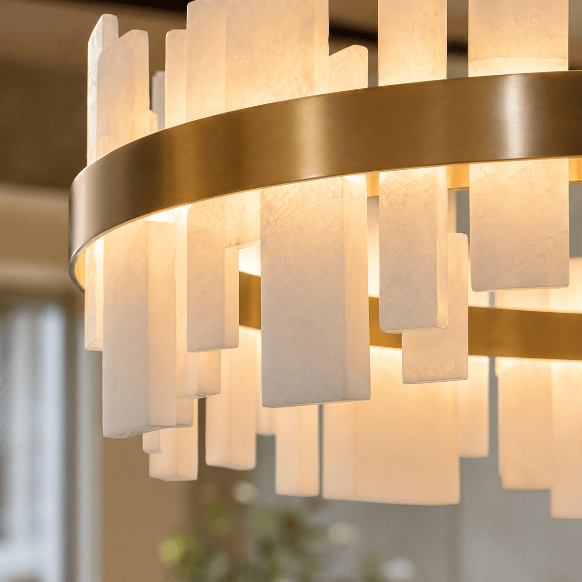 Round Block Chandelier - D600×H350Blushlighting