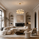 Round Block Chandelier - D600×H350Blushlighting