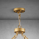 Round Brass Crystal Wagon Wheel Chandelier - 60inBlackBlushlighting