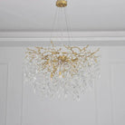 Round Gold Clear Modern Crystal Branch Chandelier-Blushlighting-Blushlighting