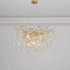 Round Gold Clear Modern Crystal Branch Chandelier-Blushlighting-Blushlighting