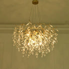 Round Gold Clear Modern Crystal Branch Chandelier-Blushlighting-Blushlighting