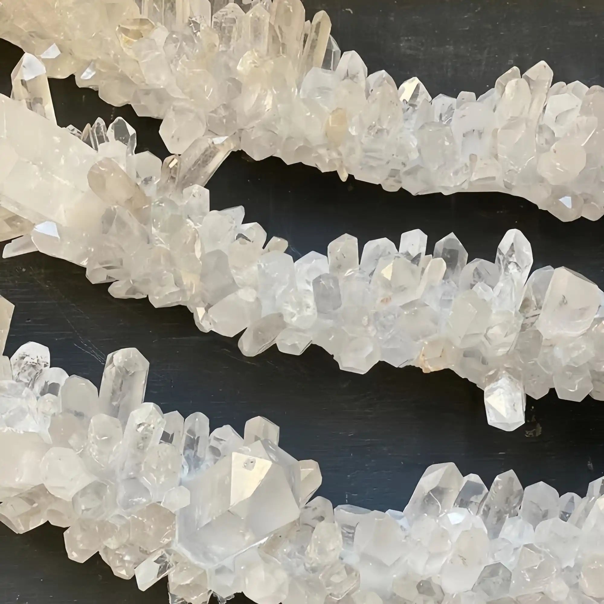 Round Modern Chandelier Brass & Clear Geode Quartz Crystal Hanging Light - Blushlighting