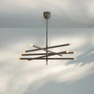 Roussea Grande 8/10-Light Articulating Chandelier-10-Light-Bronze-Etched crystal Orb