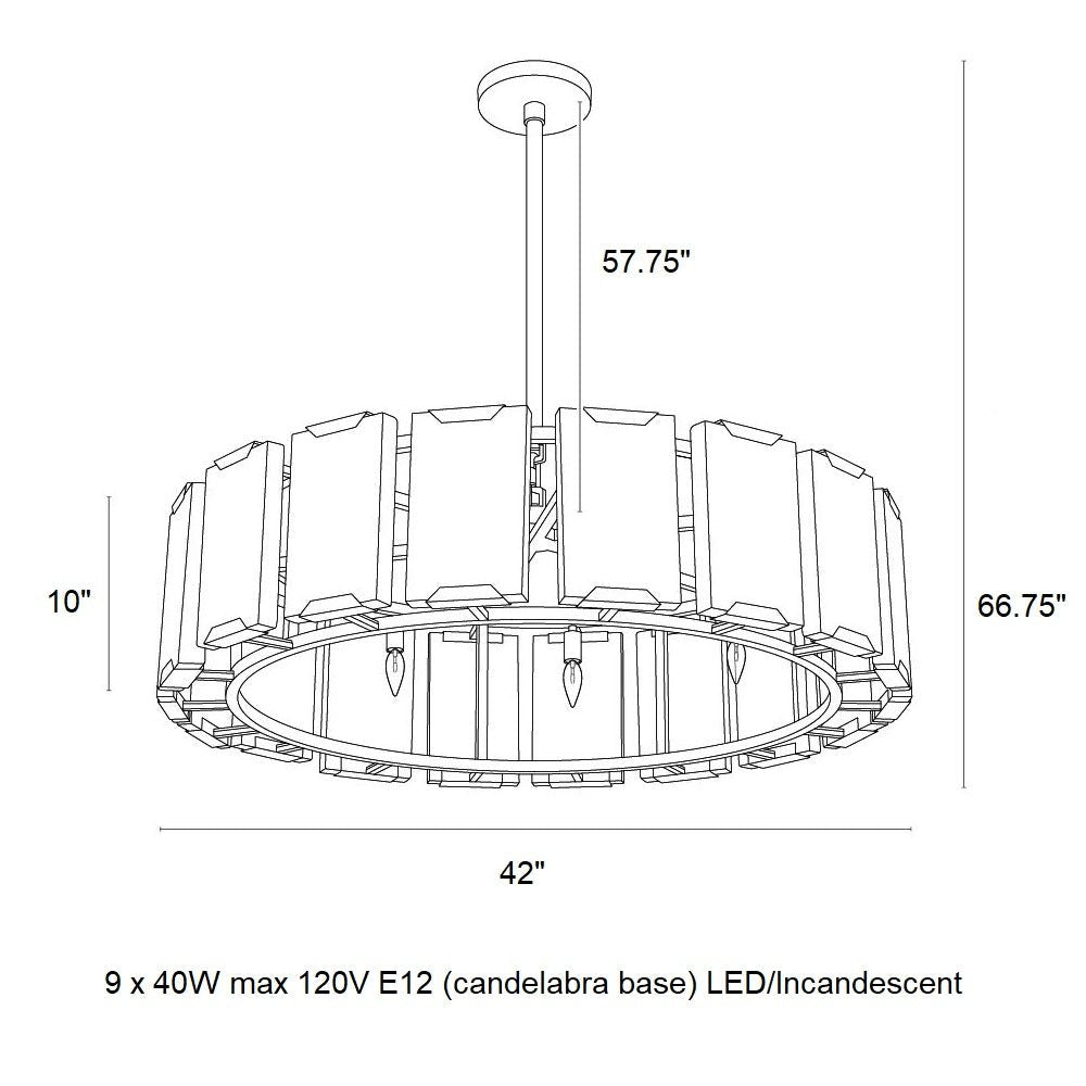 Rovira Alabaster Chandelier - Blushlighting