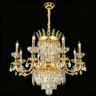 Royal Palace Crown Tiered Crystal Chandelier - 13Lights/D32.28"*H26.77"(D82cm*H68cm)Warm LightBlushlighting