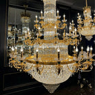 Royal Palace Crown Tiered Crystal Chandelier - CustomWarm LightBlushlighting