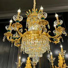 Royal Palace Crown Tiered Crystal Chandelier - CustomWarm LightBlushlighting