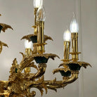 Royal Versailles Malachite Inlay Gilded Brass Candles Chandelier - Style D: D72.1"*H102.4" (D183cm*H260cm)/500kgWarm LightBlushlighting