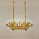 Royal Versailles Malachite Inlay Gilded Brass Candles Chandelier - Style C: L66.93"*W34.65"*H34.65" (L170cm*W88cm*H88cm)/80kgWarm LightBlushlighting
