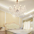 Rustic Antique European Candle Crystal Chandelier Popular Farmhouse Ceiling Light Fixture For Living Room - Blushlighting