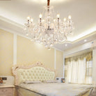 Rustic Antique European Candle Crystal Chandelier Popular Farmhouse Ceiling Light Fixture For Living Room - Blushlighting