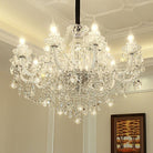 Rustic Antique European Candle Crystal Chandelier Popular Farmhouse Ceiling Light Fixture For Living Room