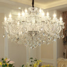 Rustic Antique European Candle Crystal Chandelier Popular Farmhouse Ceiling Light Fixture For Living Room - Blushlighting