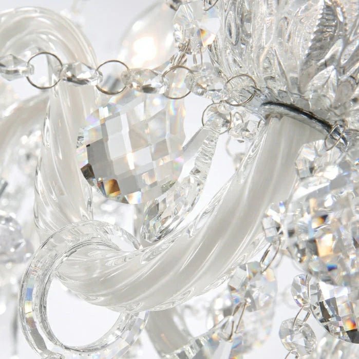 Rustic Antique European Candle Crystal Chandelier Popular Farmhouse Ceiling Light Fixture For Living Room - Blushlighting