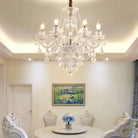 Rustic Antique European Candle Crystal Chandelier Popular Farmhouse Ceiling Light Fixture For Living Room - Blushlighting