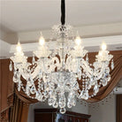 Rustic Antique European Candle Crystal Chandelier Popular Farmhouse Ceiling Light Fixture For Living Room - Blushlighting