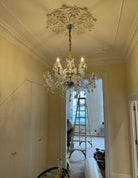 Luster Gaze Veridian Grandeur Crystal Chandelier - Background Shot