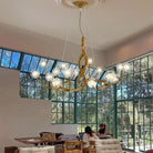 Rustic Farmhouse Branch Chandelier with Glass Orbs - 16 LightsWarm Light 2700KBlushlighting