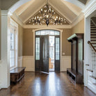 Rustic Wrought Iron Chandeliers 12 Lights - BlackWarm Light 3000KBlushlighting