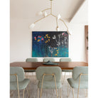 Sacura Chandelier - 6 lights L 49.2″ x W 39.4″ x H 43.3″Brass & WhiteBlushlighting
