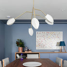 Sacura Chandelier - 6 lights L 49.2″ x W 39.4″ x H 43.3″Brass & WhiteBlushlighting