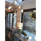 Sacura Chandelier - 6 lights L 49.2″ x W 39.4″ x H 43.3″Brass & WhiteBlushlighting