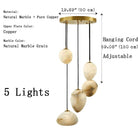 Sage Marble Chandelier - 5 LightsBlushlighting