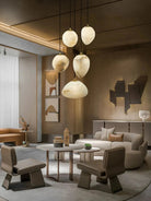 Sage Marble Chandelier - 10 LightsBlushlighting