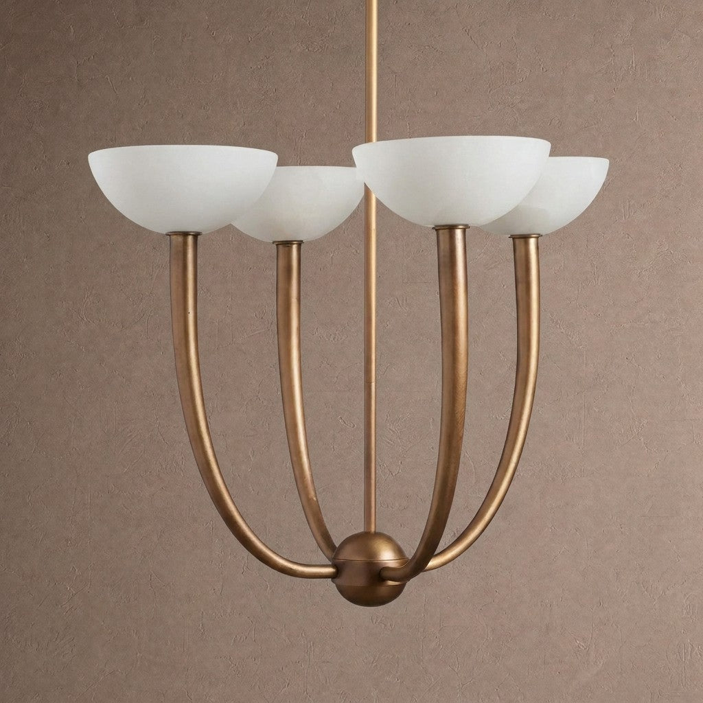 Saguaro Alabaster Chandelier - 22"BrassBlushlighting