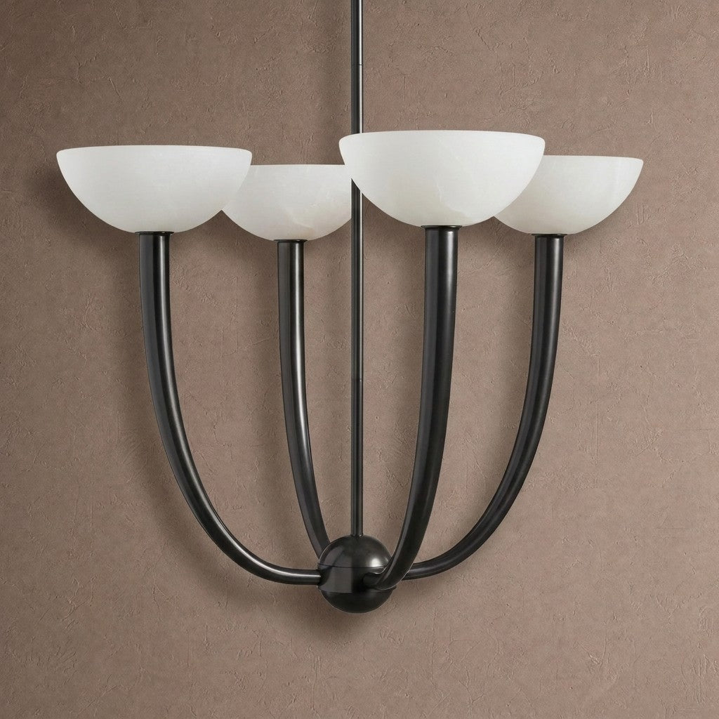 Saguaro Alabaster Chandelier - 22"BronzeBlushlighting