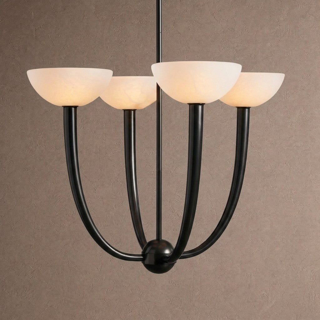 Saguaro Alabaster Chandelier - 22"BronzeBlushlighting