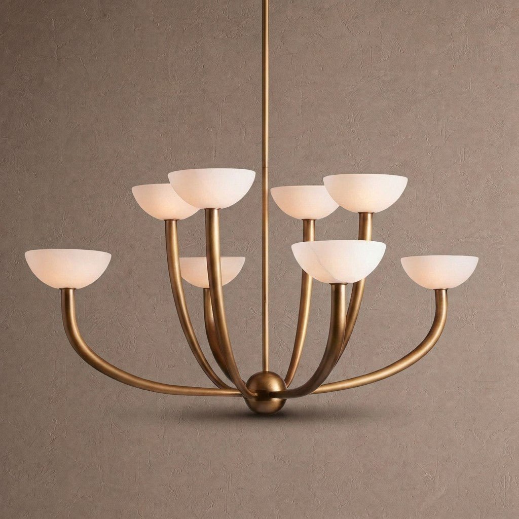 Saguaro Alabaster Chandelier - 42"BrassBlushlighting