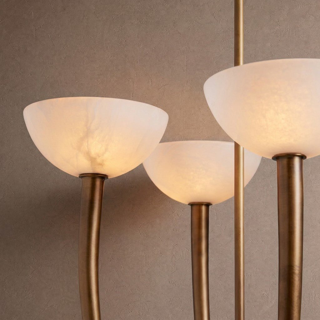 Saguaro Alabaster Chandelier - 42"BrassBlushlighting
