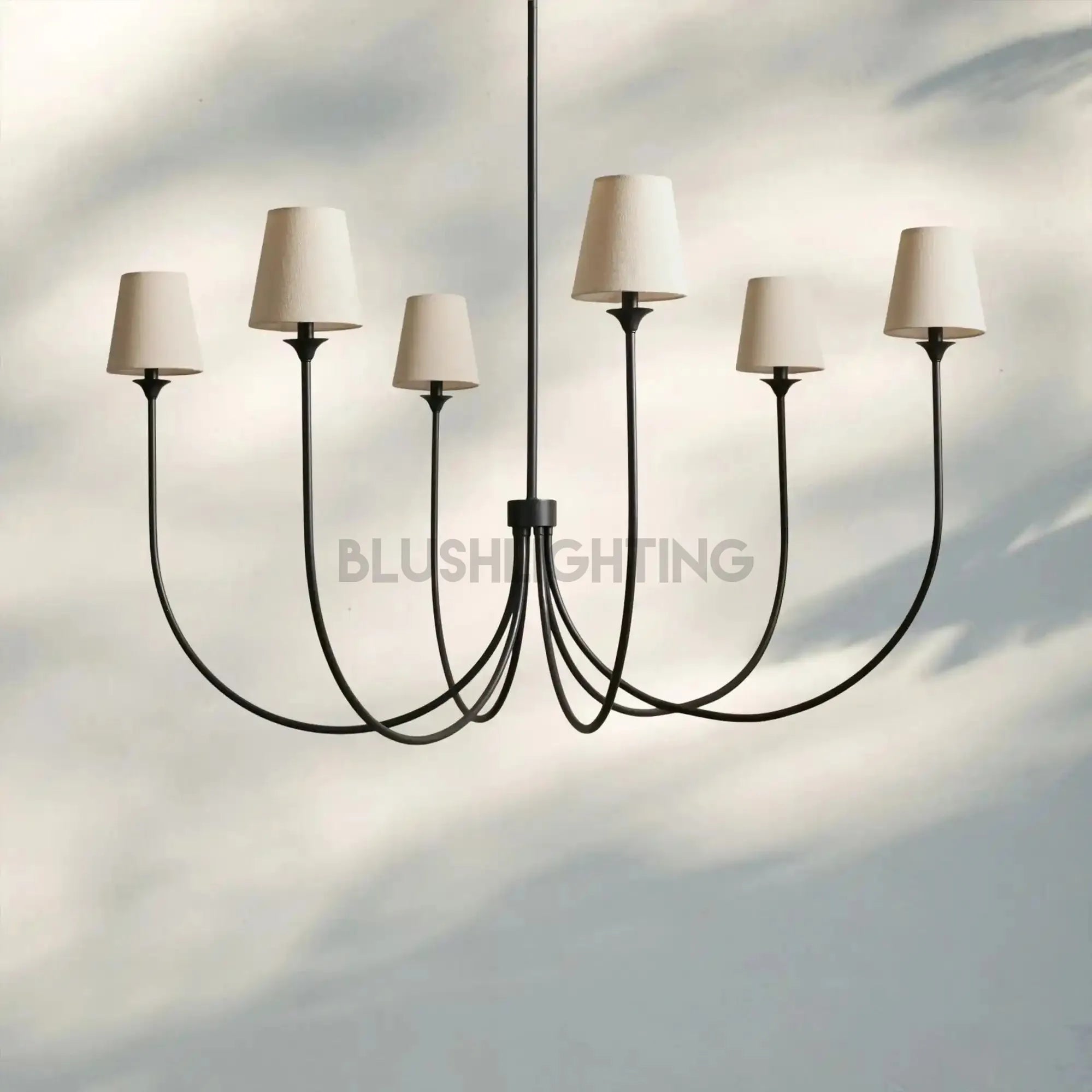 Saige Round Chandelier - Bronze55"Blushlighting