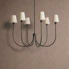 Saige Round Chandelier - Black42"Blushlighting