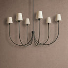 Saige Round Chandelier - Black42"Blushlighting