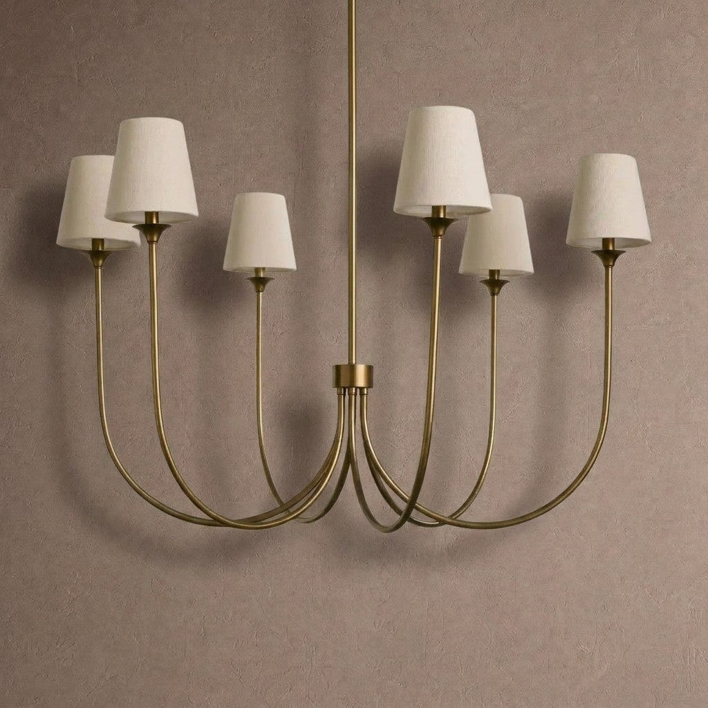 Saige Round Chandelier - Brass42"Blushlighting