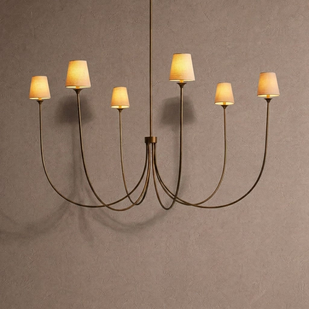 Saige Round Chandelier - Brass55"Blushlighting