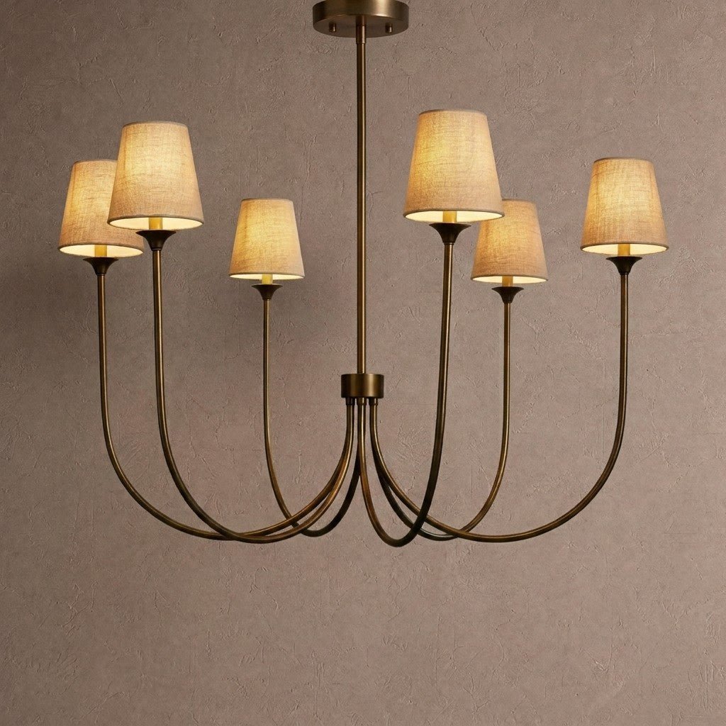 Saige Round Chandelier - Brass42"Blushlighting
