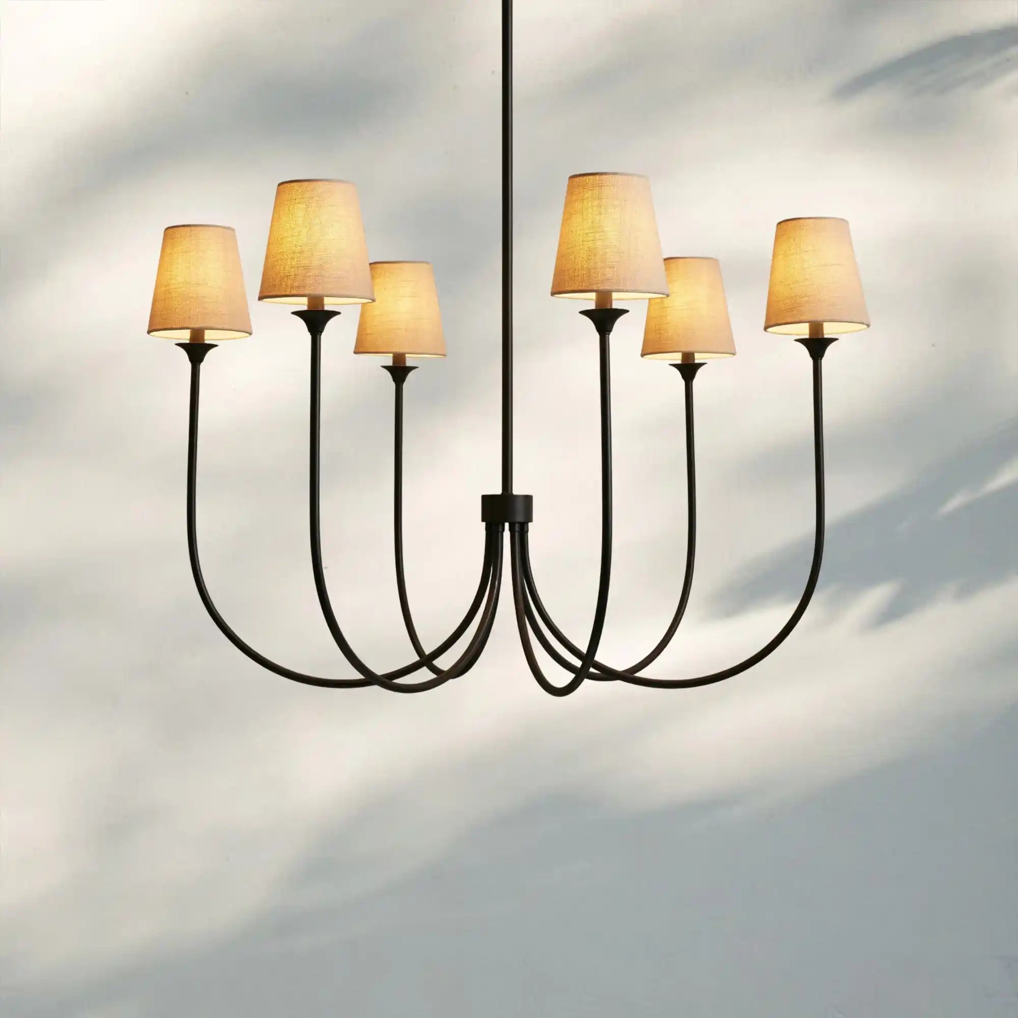Saige Round Chandelier - Bronze42"Blushlighting