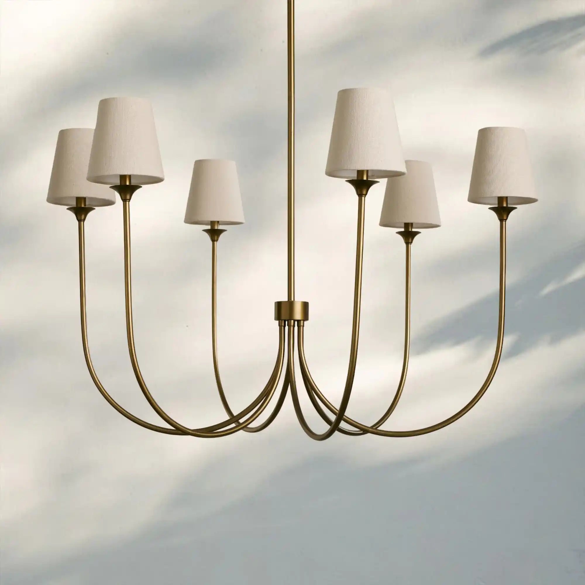Saige Round Chandelier - Brass68"Blushlighting
