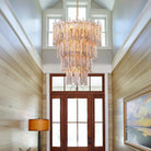 Saint Roch Modern Glass Chandelier Brass & Glass - Blushlighting