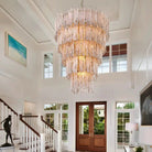 Saint Roch Modern Glass Chandelier Brass & Glass - LargeBlushlighting
