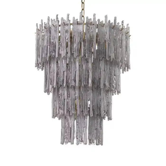 Saint Roch Modern Glass Chandelier Brass & Glass - LargeBlushlighting