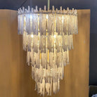 Saint Roch Modern Glass Chandelier Brass & Glass - LargeBlushlighting