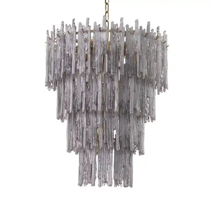 Saint Roch Modern Glass Chandelier Brass & Glass - Blushlighting