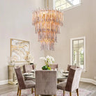 Saint Roch Modern Glass Chandelier Brass & Glass - Blushlighting