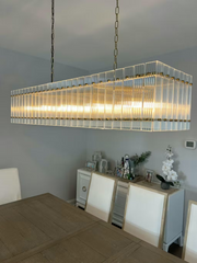 Cassius Modern Glass Chandelier For Living Room, Over Dining Table