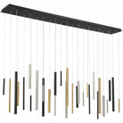 Santana Modern Linear Multi Light Pendant for Kitchen Island - 70.75"L x 8.75"W x 1.25"HAntique Brass & Black & Satin NickelBlushlighting